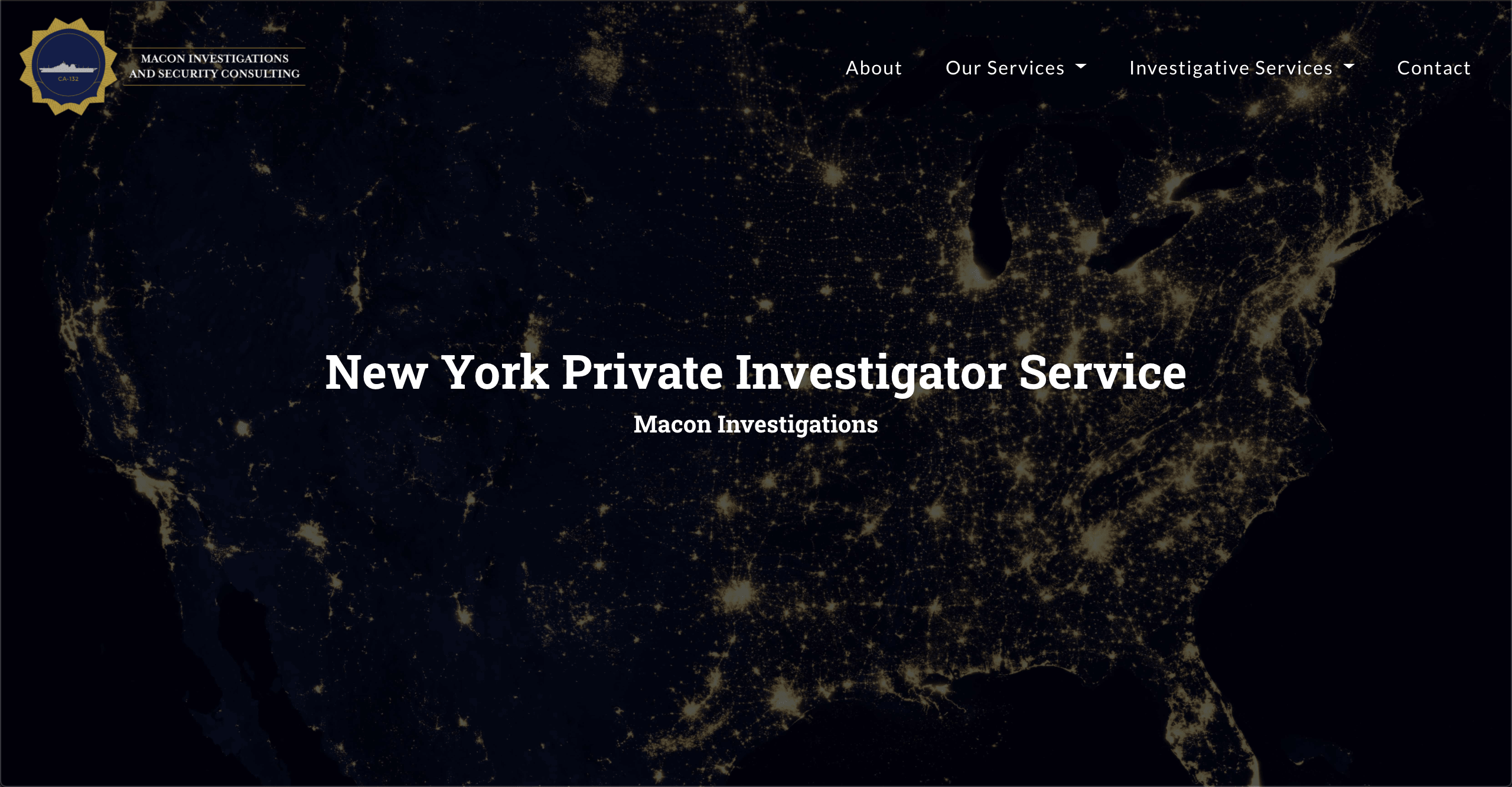Macon Investigations and Security Consulting Website